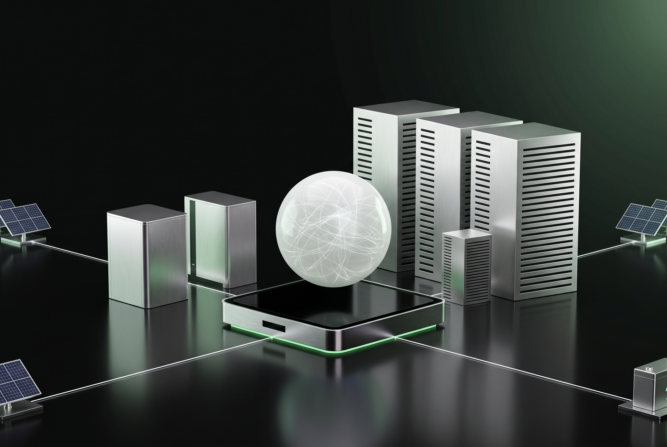 Integrated AI compute, battery storage, and solar infrastructure